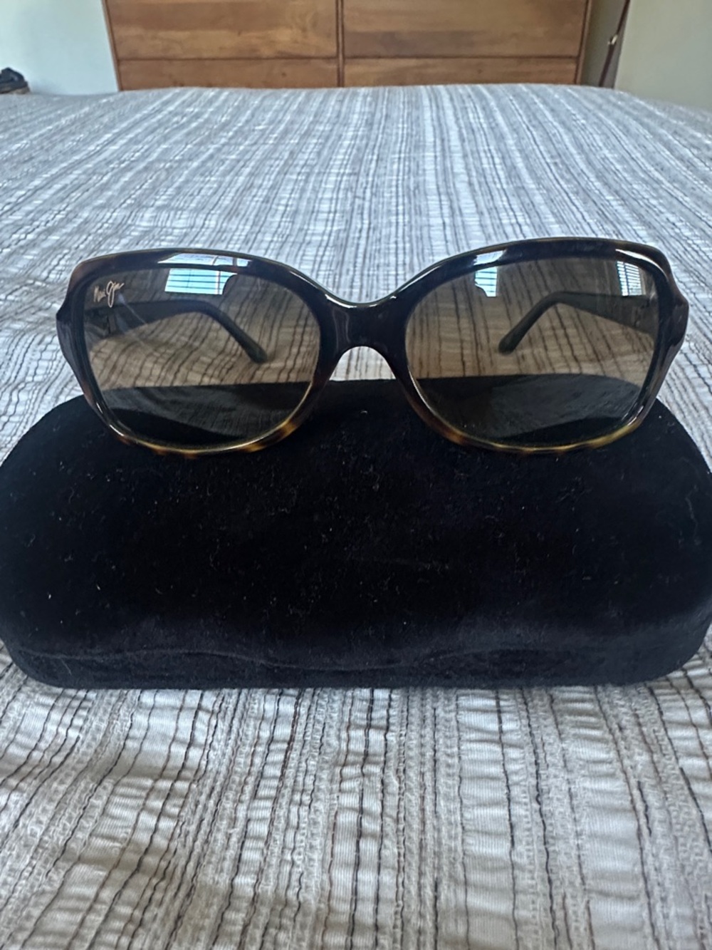 Maui Jim Women's Tortoise Frame Sunglasses with Brown Gradient Lenses